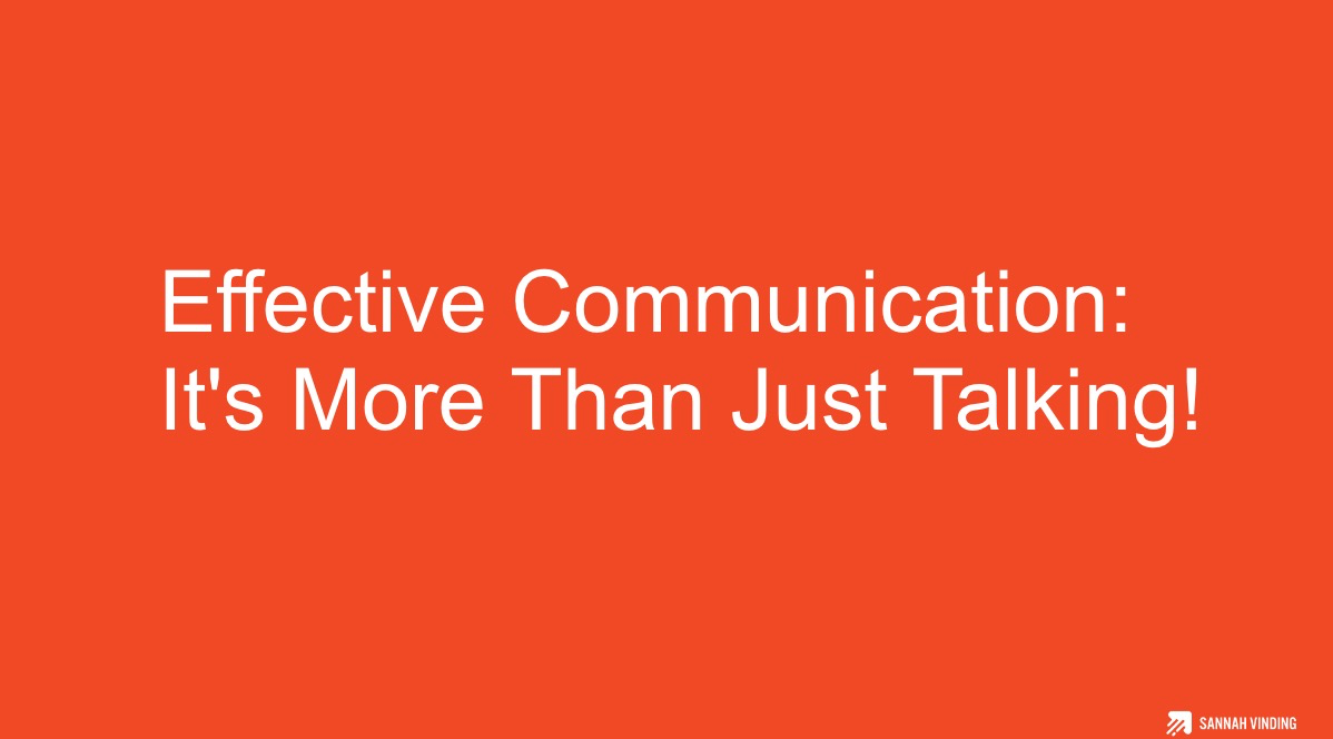 Effective Communication -sales training - sannah vinding